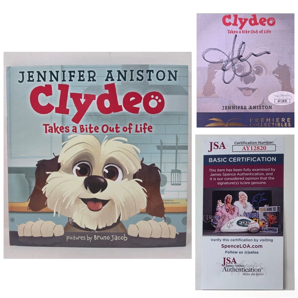 SIGNED Jennifer Aniston Clydeo Children’s Book Friends Actor JSA COA Autographed